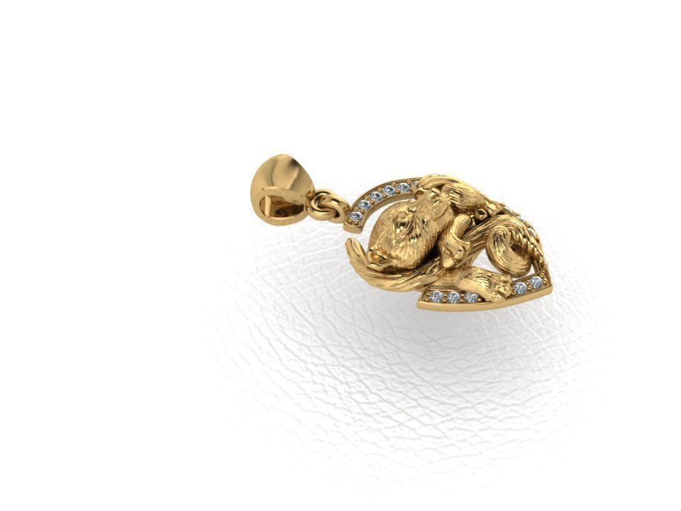 Pendant 4 Cat Tiger 3D print model_4