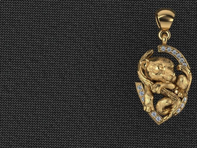 Pendant 4 Cat Tiger 3D print model