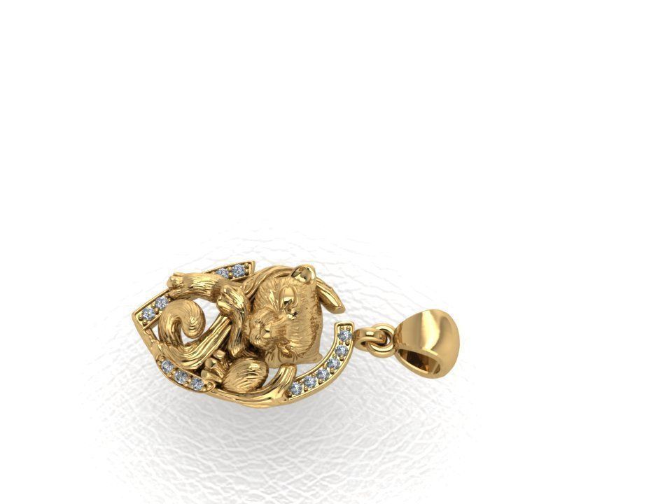 Pendant 4 Cat Tiger 3D print model_5