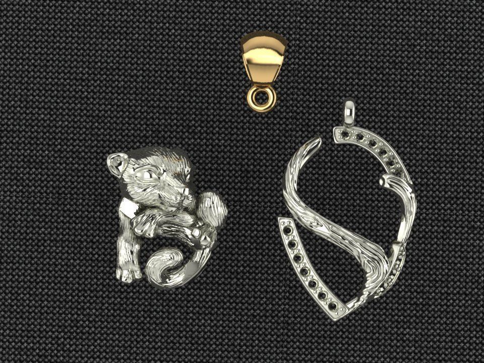 Pendant 4 Cat Tiger 3D print model_8