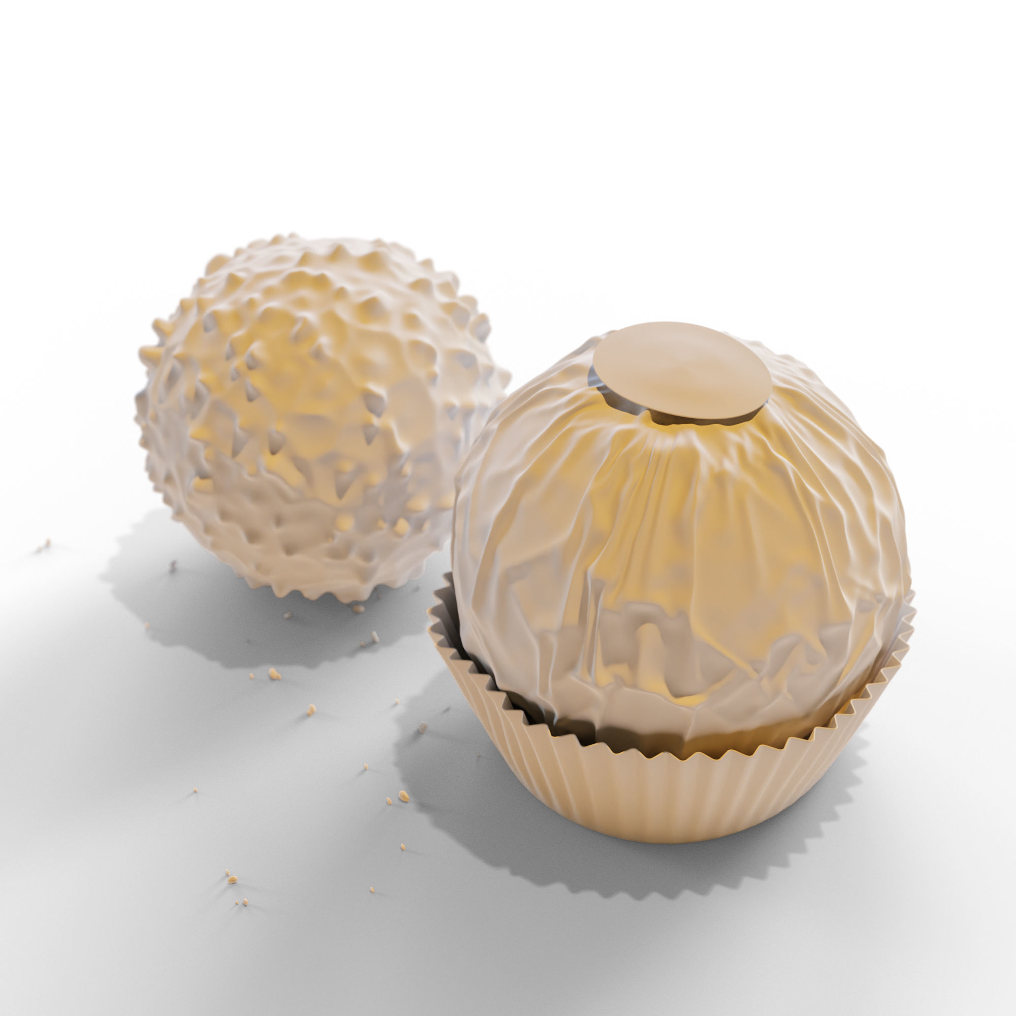 Ferrero Chocolate with Package 3D model_4