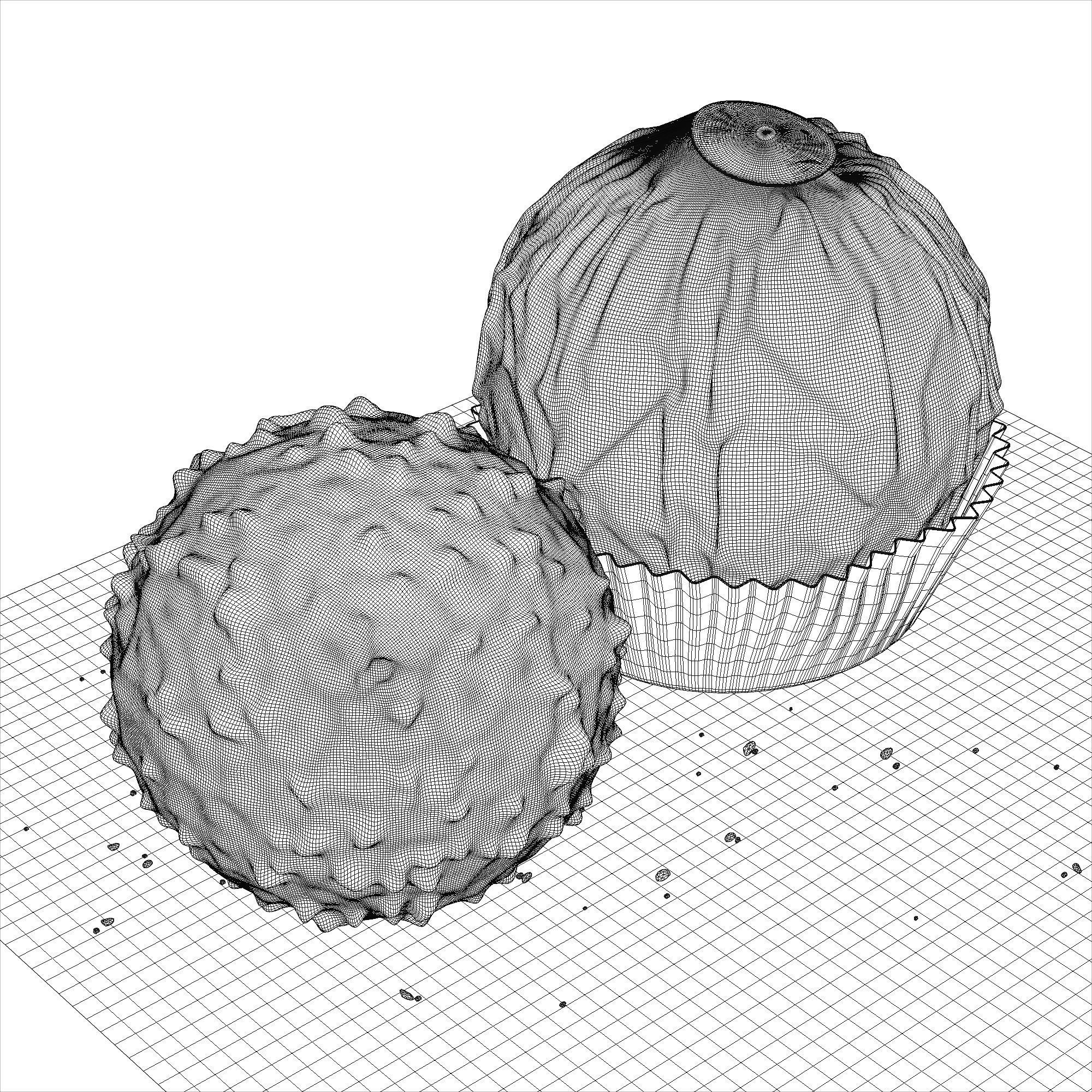 Ferrero Chocolate with Package 3D model_9