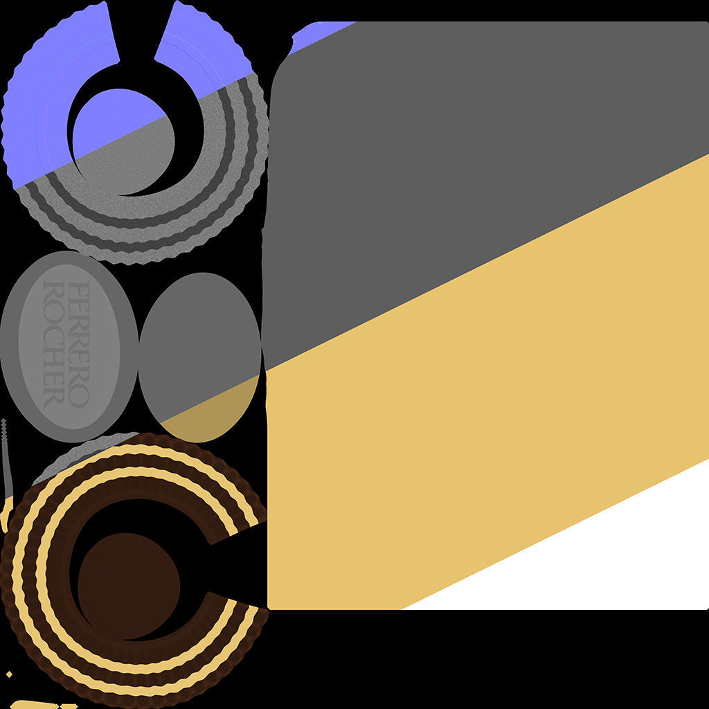 Ferrero Chocolate with Package 3D model_10