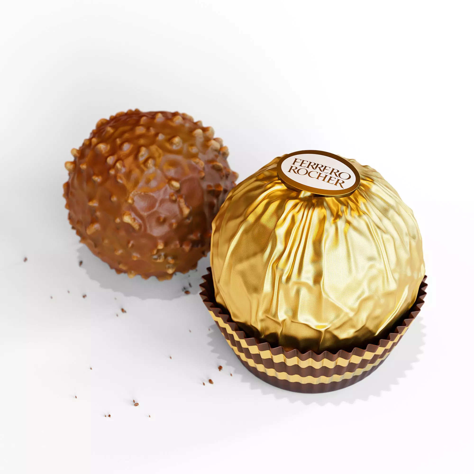 Ferrero Chocolate with Package 3D model_0