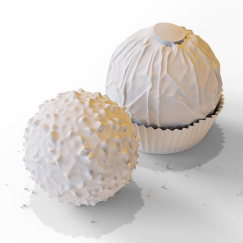 Ferrero Chocolate with Package 3D model 6