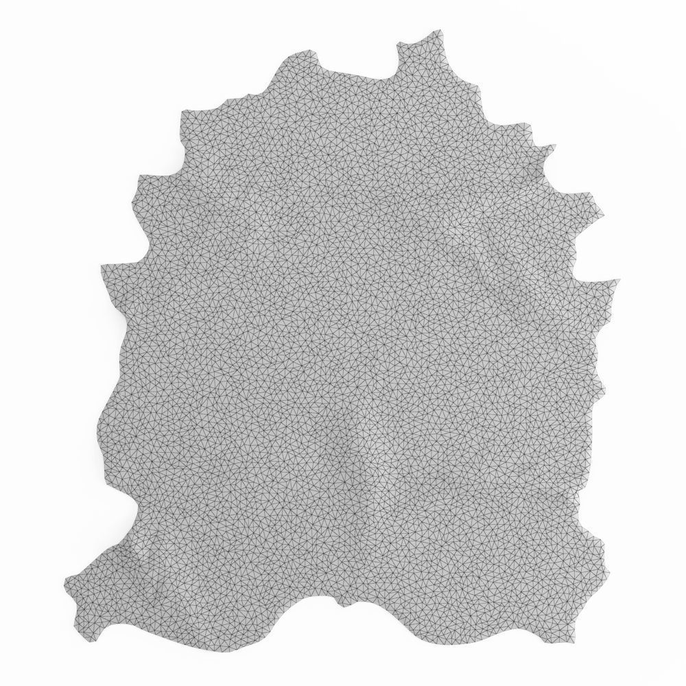 Brown And Black Zebra Cowhide Rug 3D model_4