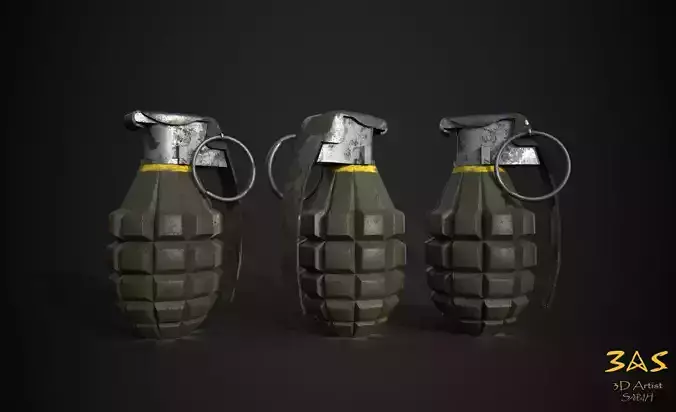 Lowpoly Grenade Low-poly 3D model Lowpoly Grenade Low-poly 3D model