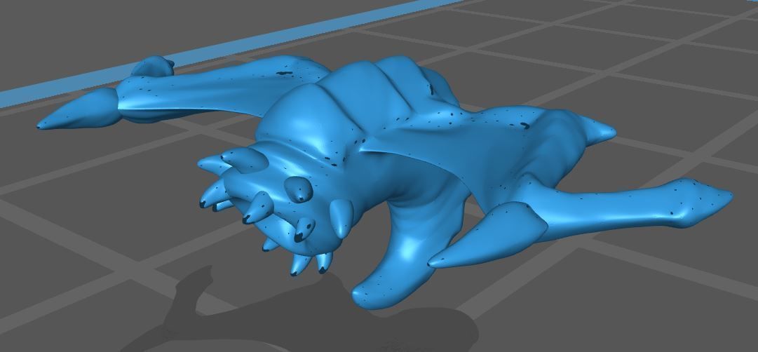 Scourge creature with claws and teeth 3D print model_1