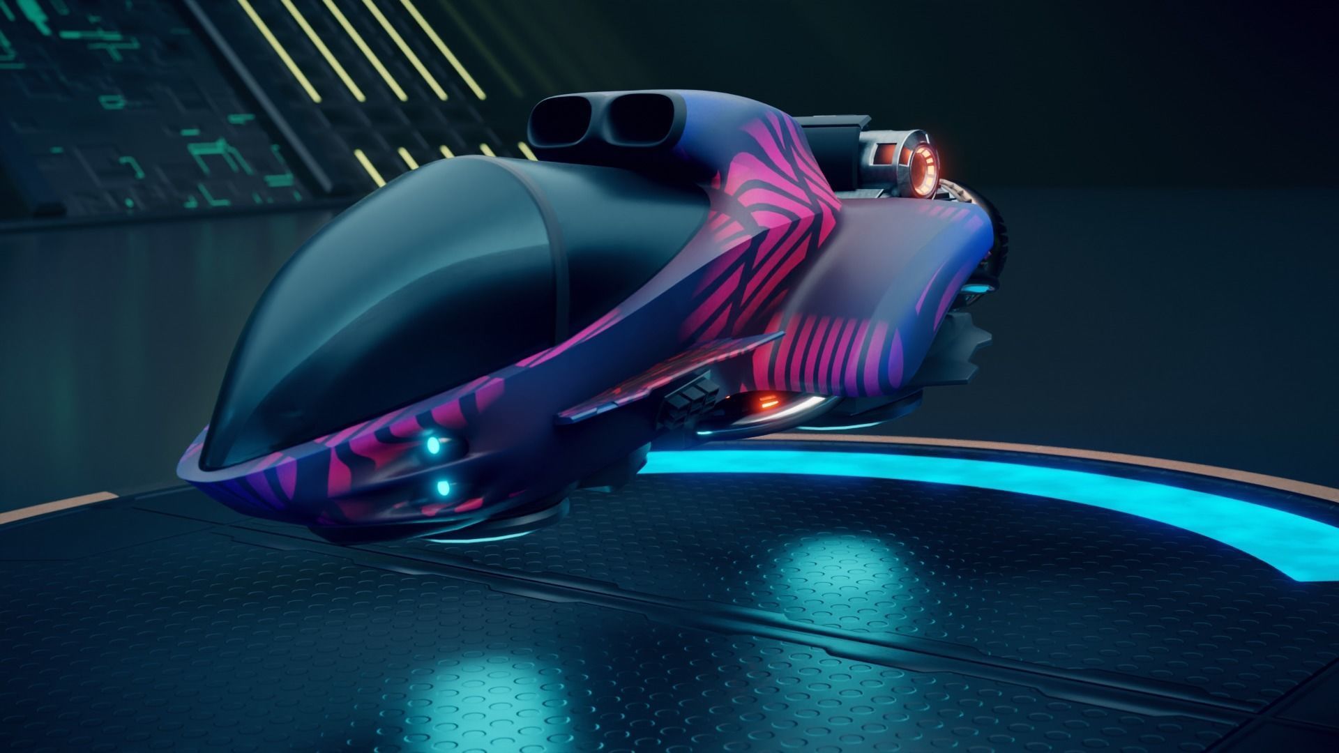 sci-fi Hoverbike 3D model_2