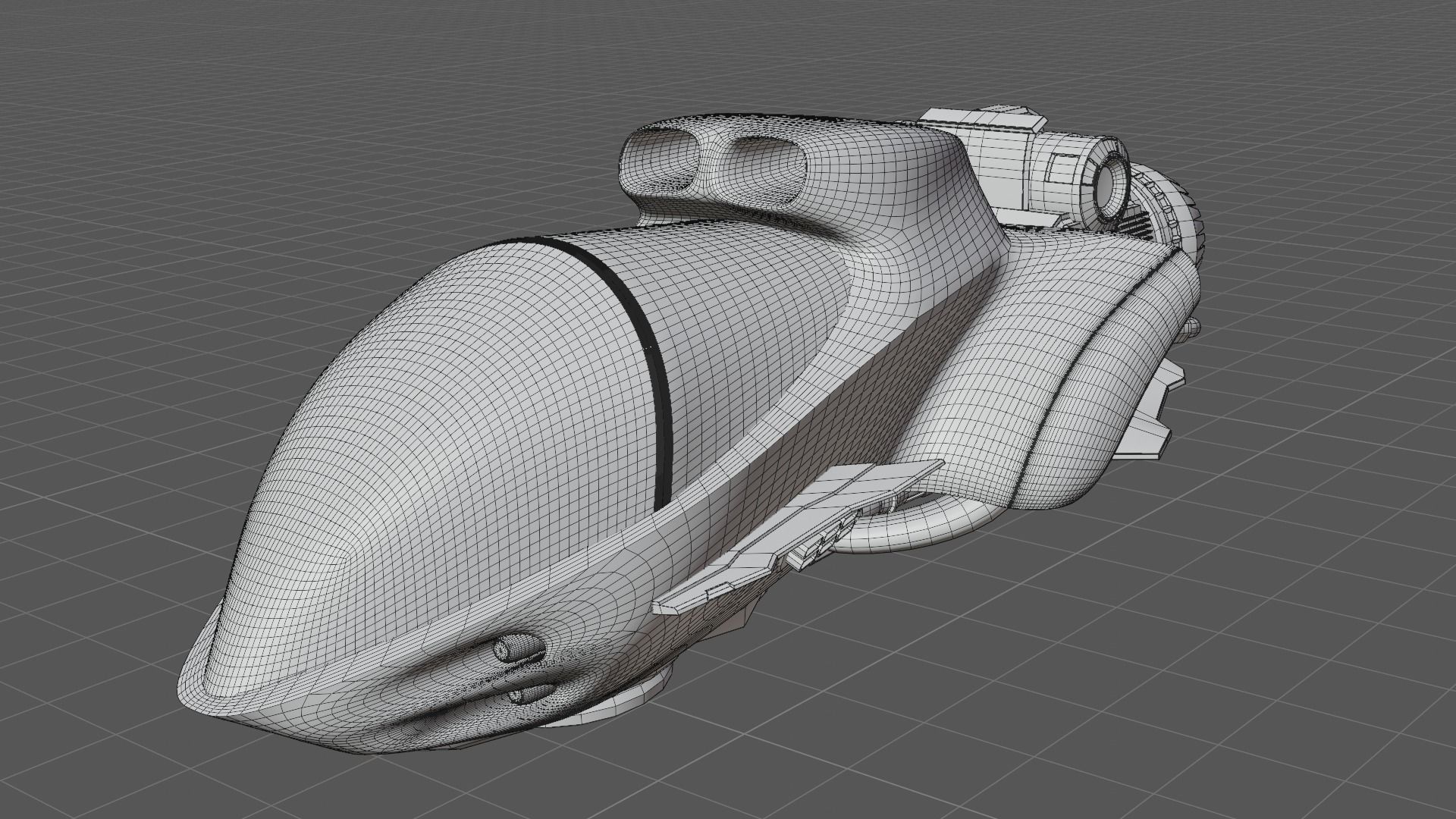 sci-fi Hoverbike 3D model_7