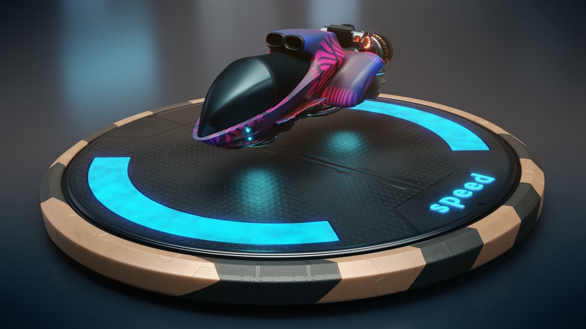 sci-fi Hoverbike 3D model_1