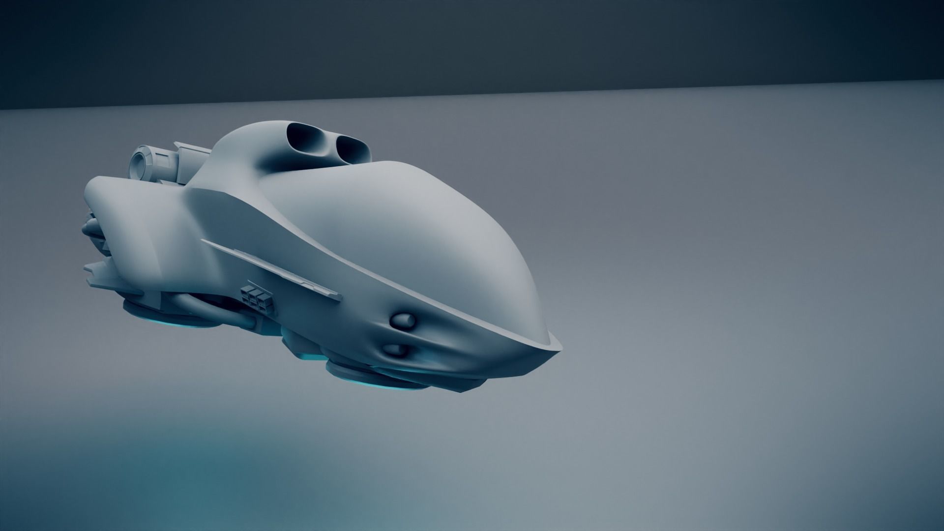 sci-fi Hoverbike 3D model_9