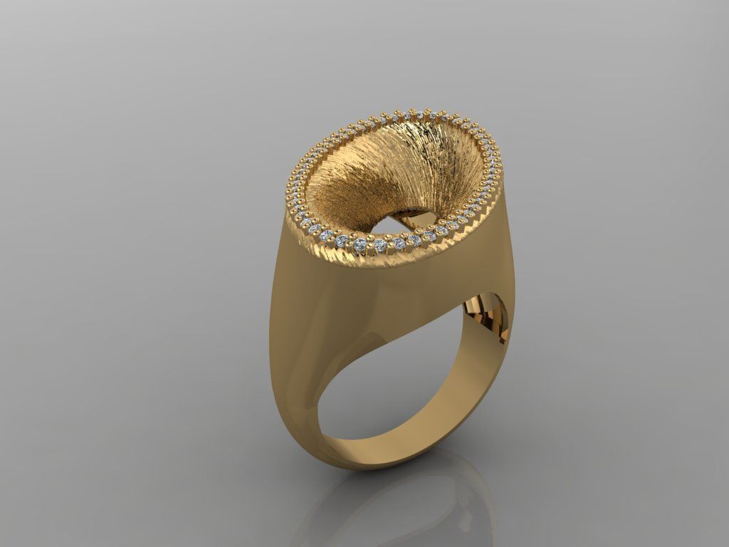 - Diamond ring 3D print model_3