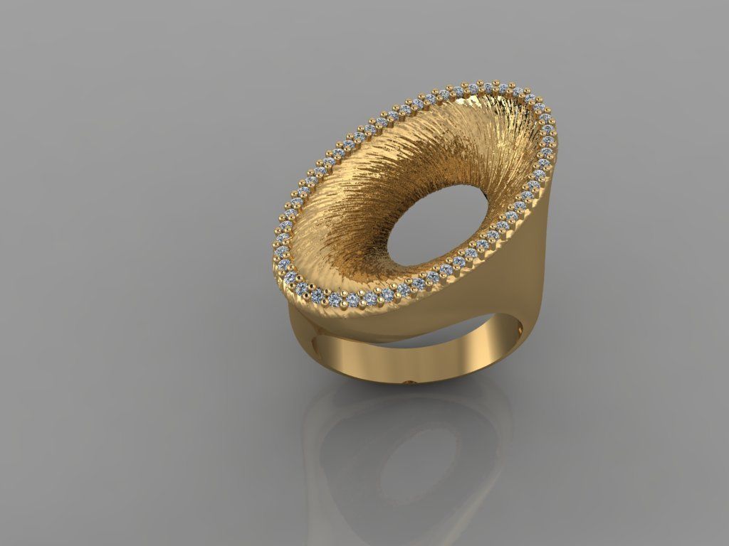 - Diamond ring 3D print model_2