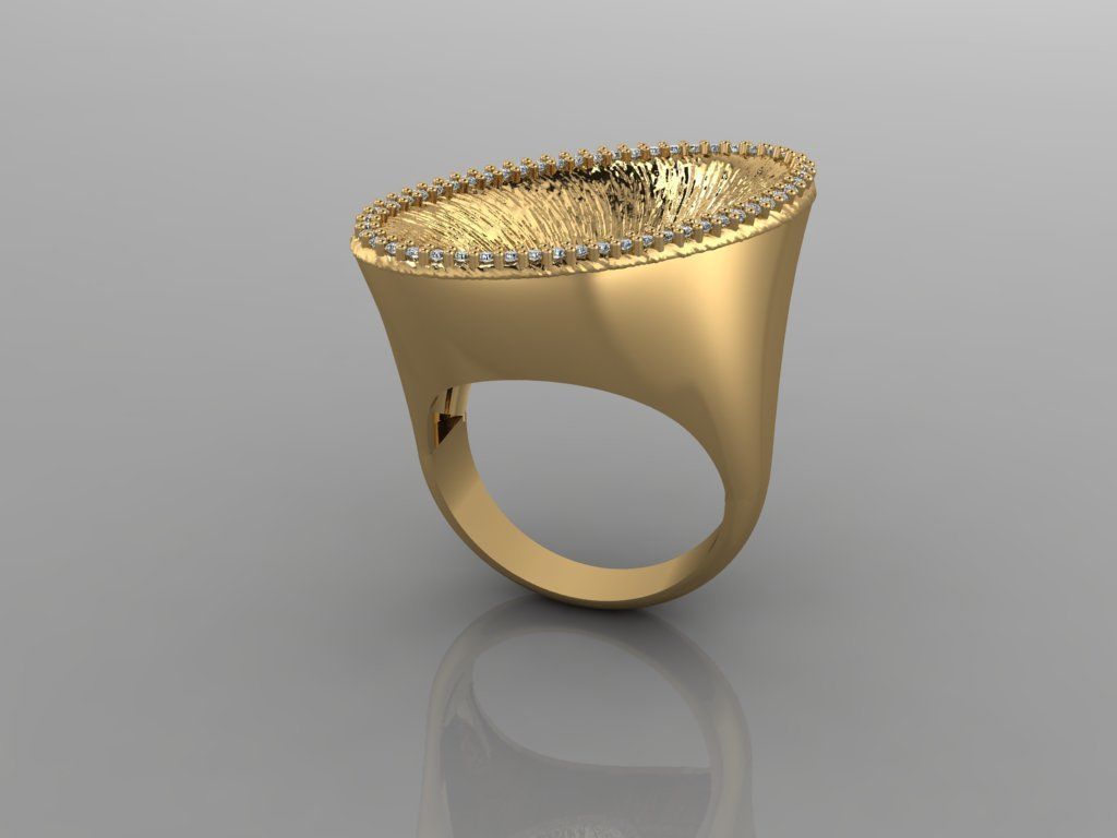 - Diamond ring 3D print model_1