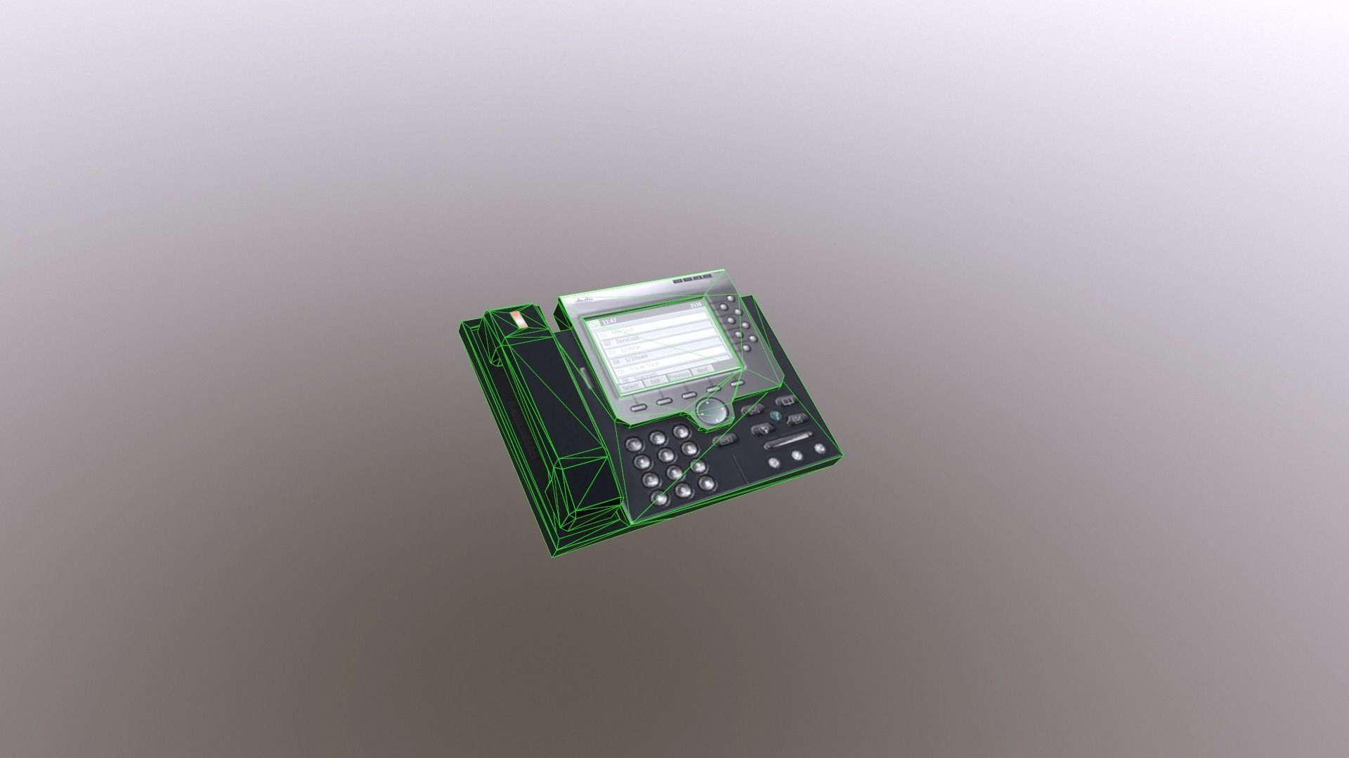 Office Phone - Lowpoly Game Ready Low-poly 3D model_4