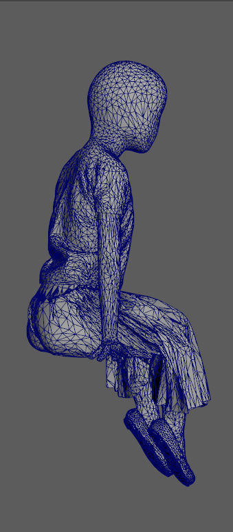 Mannequin Child Female - E 3D model_8