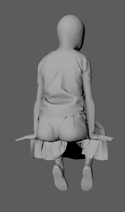 Mannequin Child Female - E 3D model_4