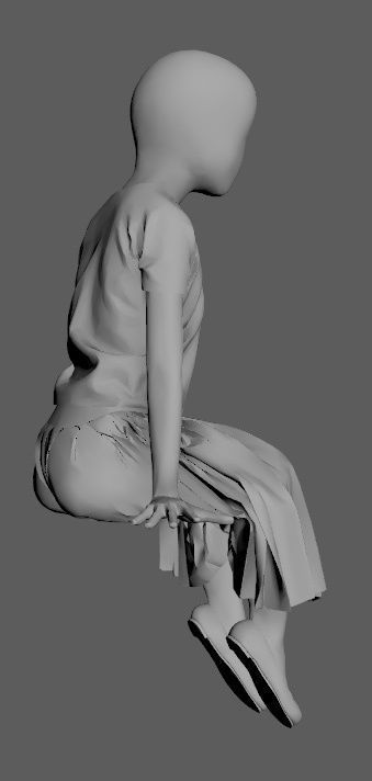 Mannequin Child Female - E 3D model_3