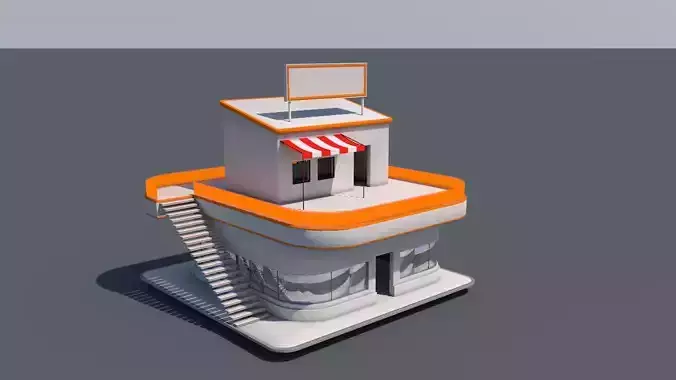 store shop with orange sign