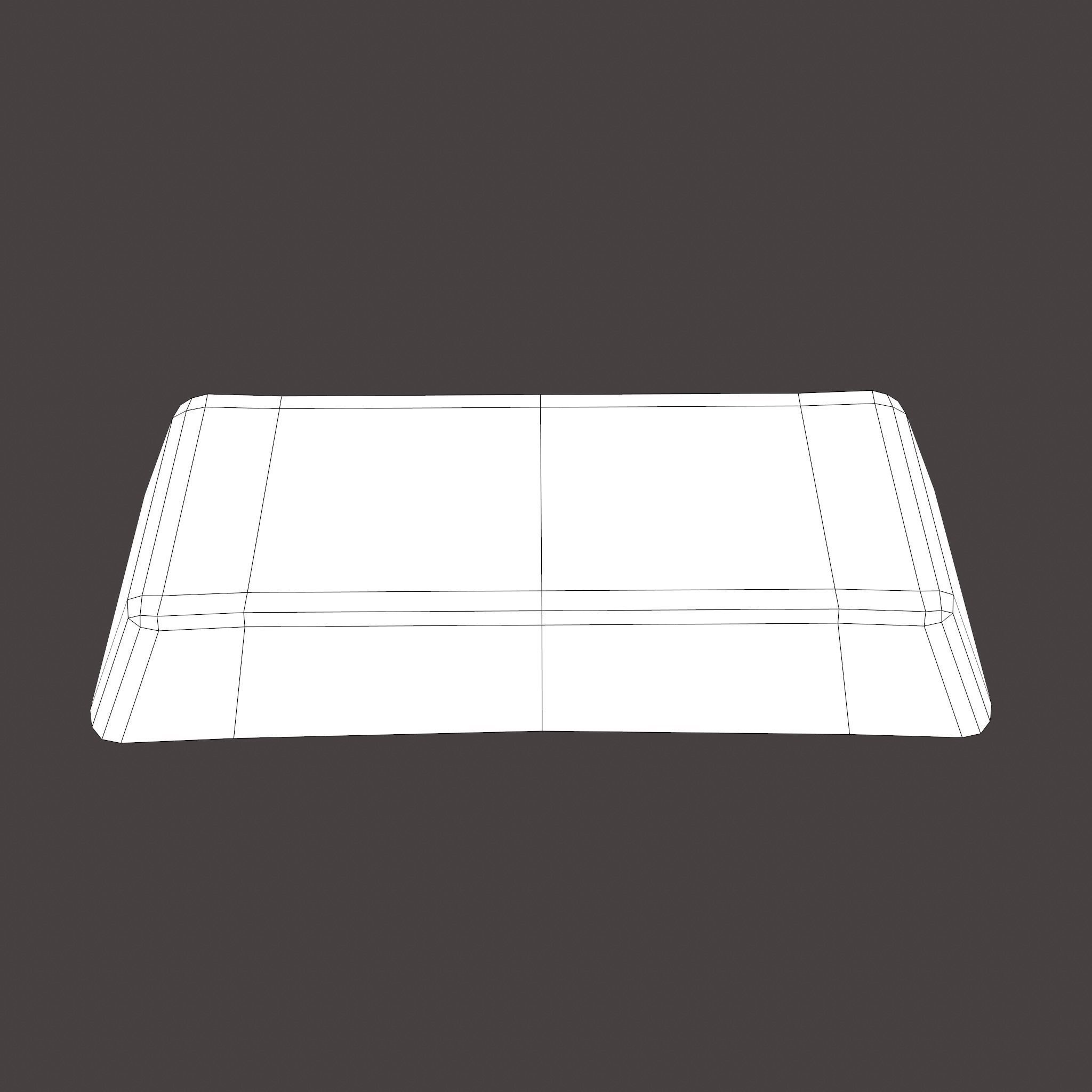 Gold Ingot Large Low-poly 3D model_17