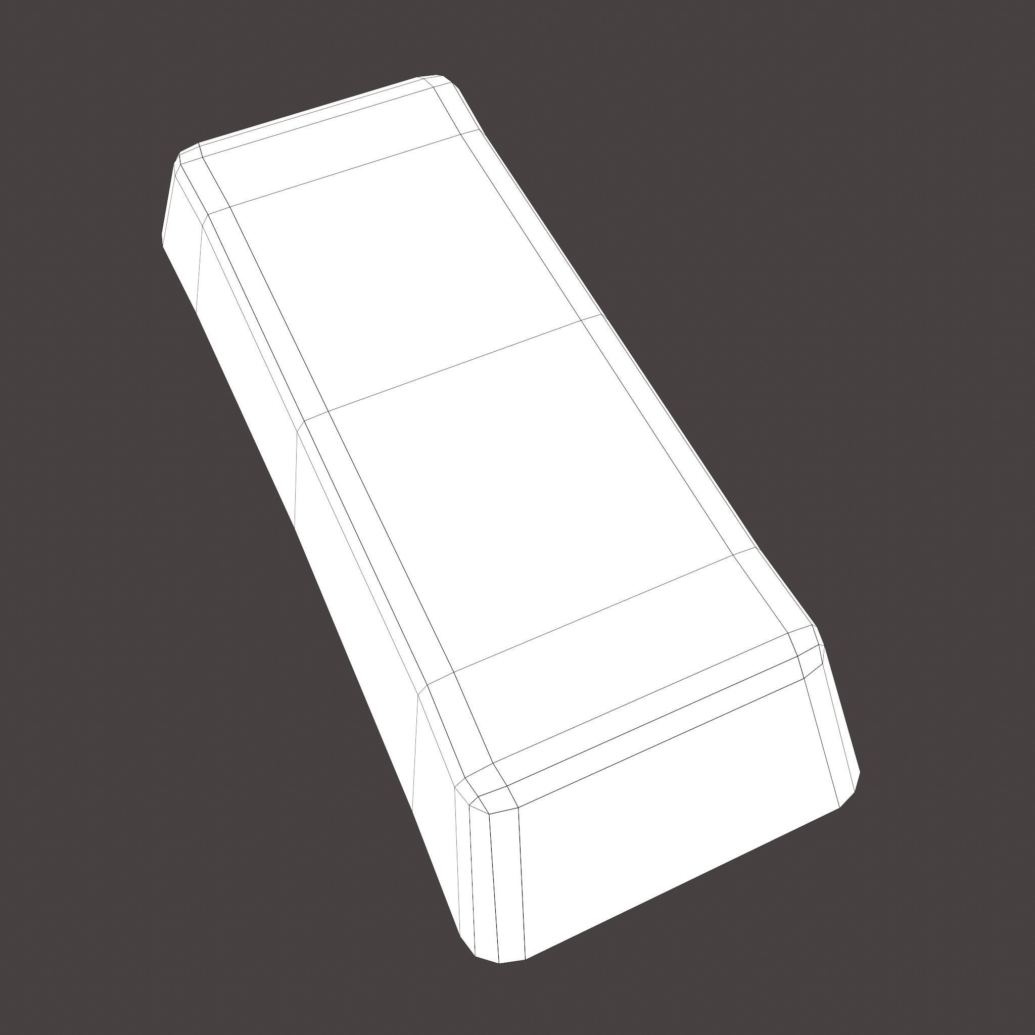 Gold Ingot Large Low-poly 3D model_21