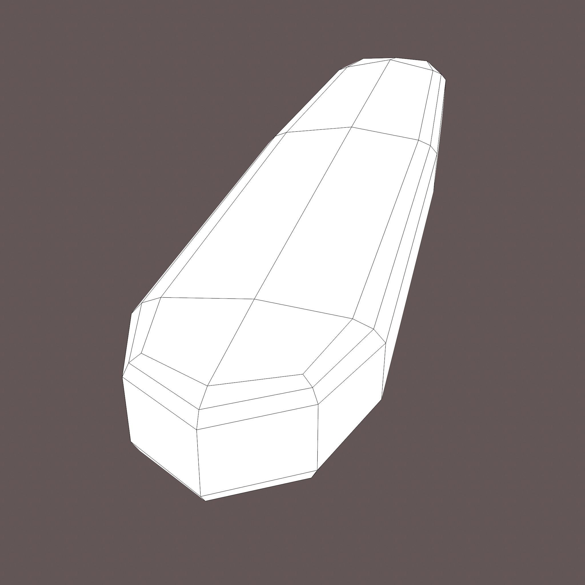 Gold Ingot Medium Low-poly 3D model_32