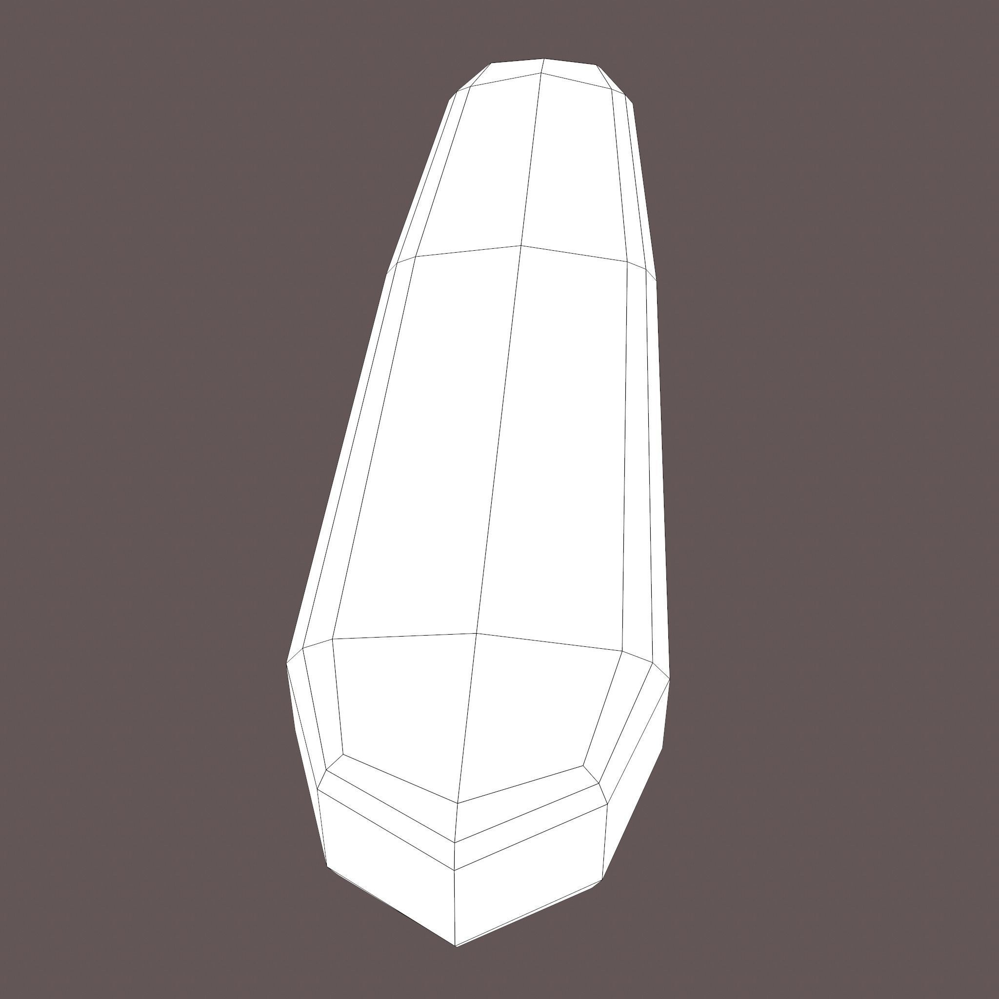 Gold Ingot Medium Low-poly 3D model_29