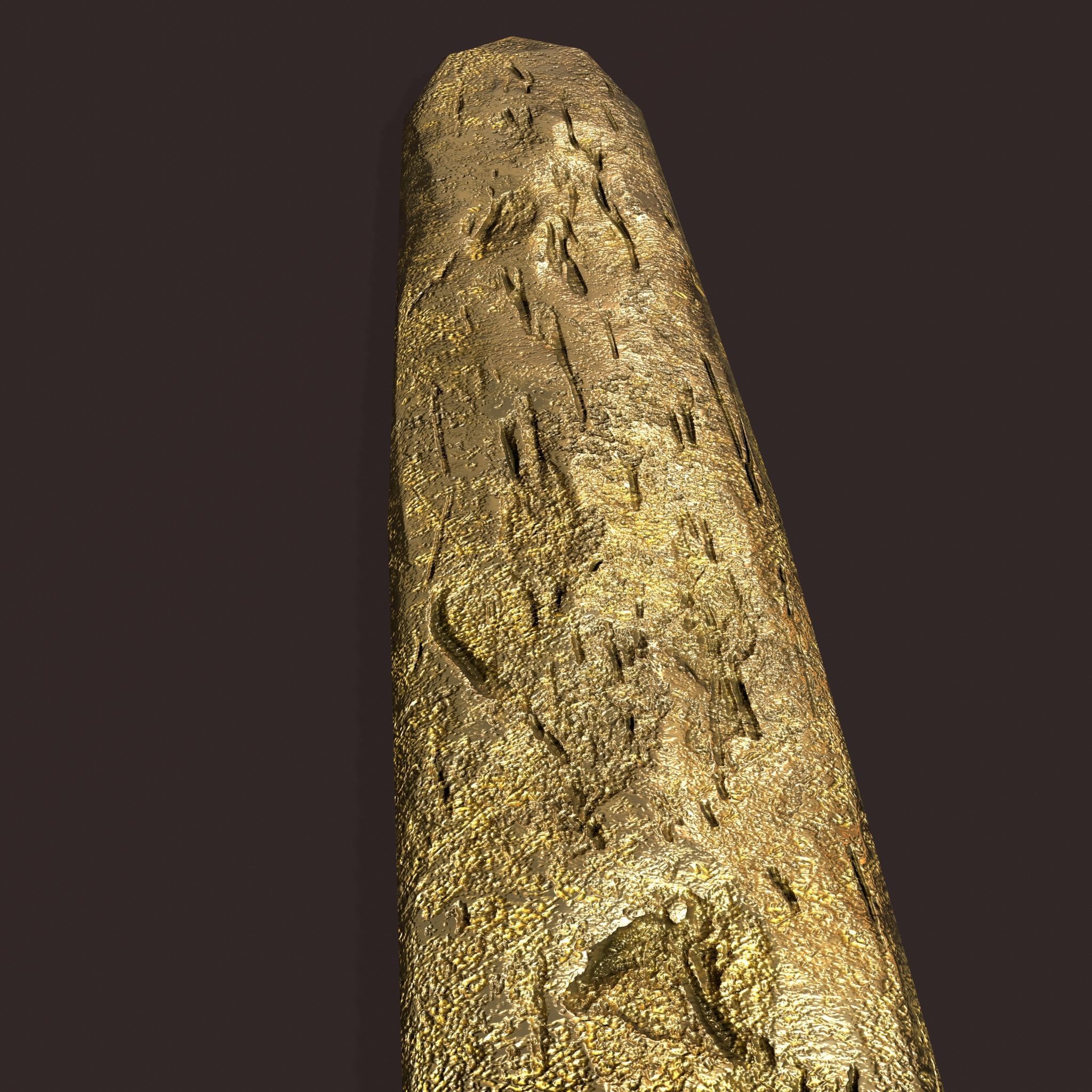 Gold Ingot Medium Low-poly 3D model_21