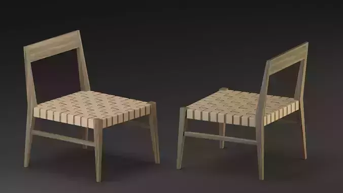 wood and leather chair
