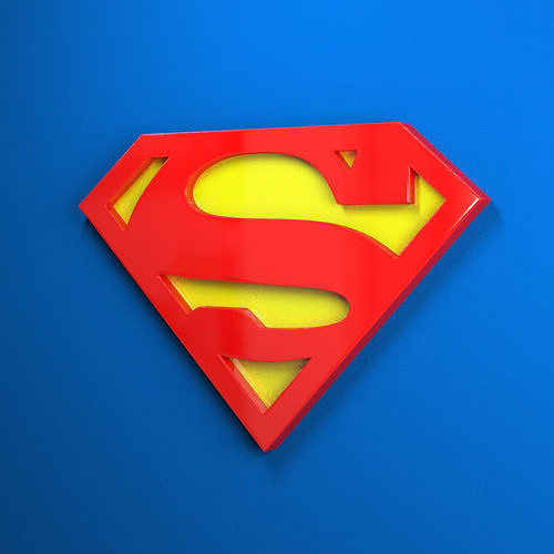 Superman logo 3D 3D model