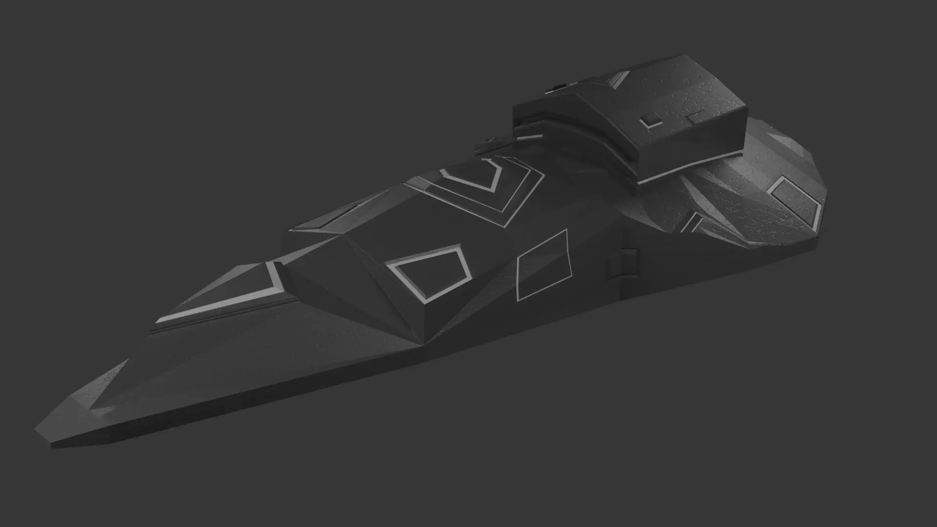 Space Ship Low-Poly 3D Model Free low-poly 3D model