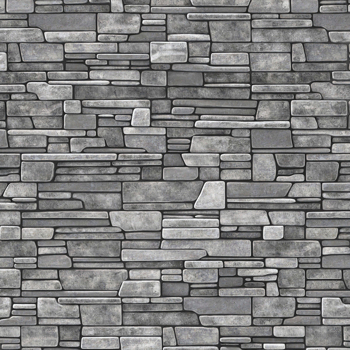 Wall stone clincer rock decor n1 3D model_4