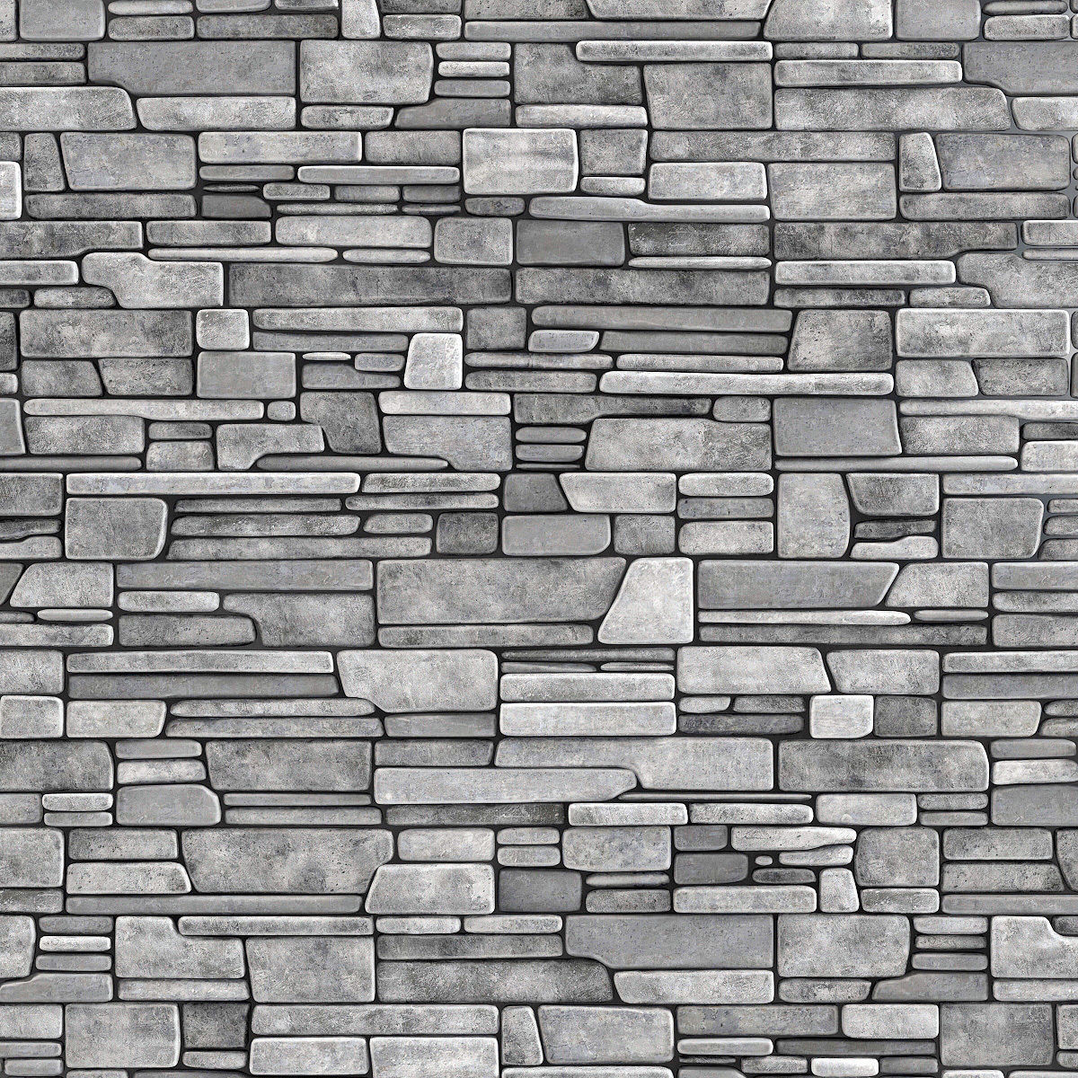 Wall stone clincer rock decor n1 3D model_10