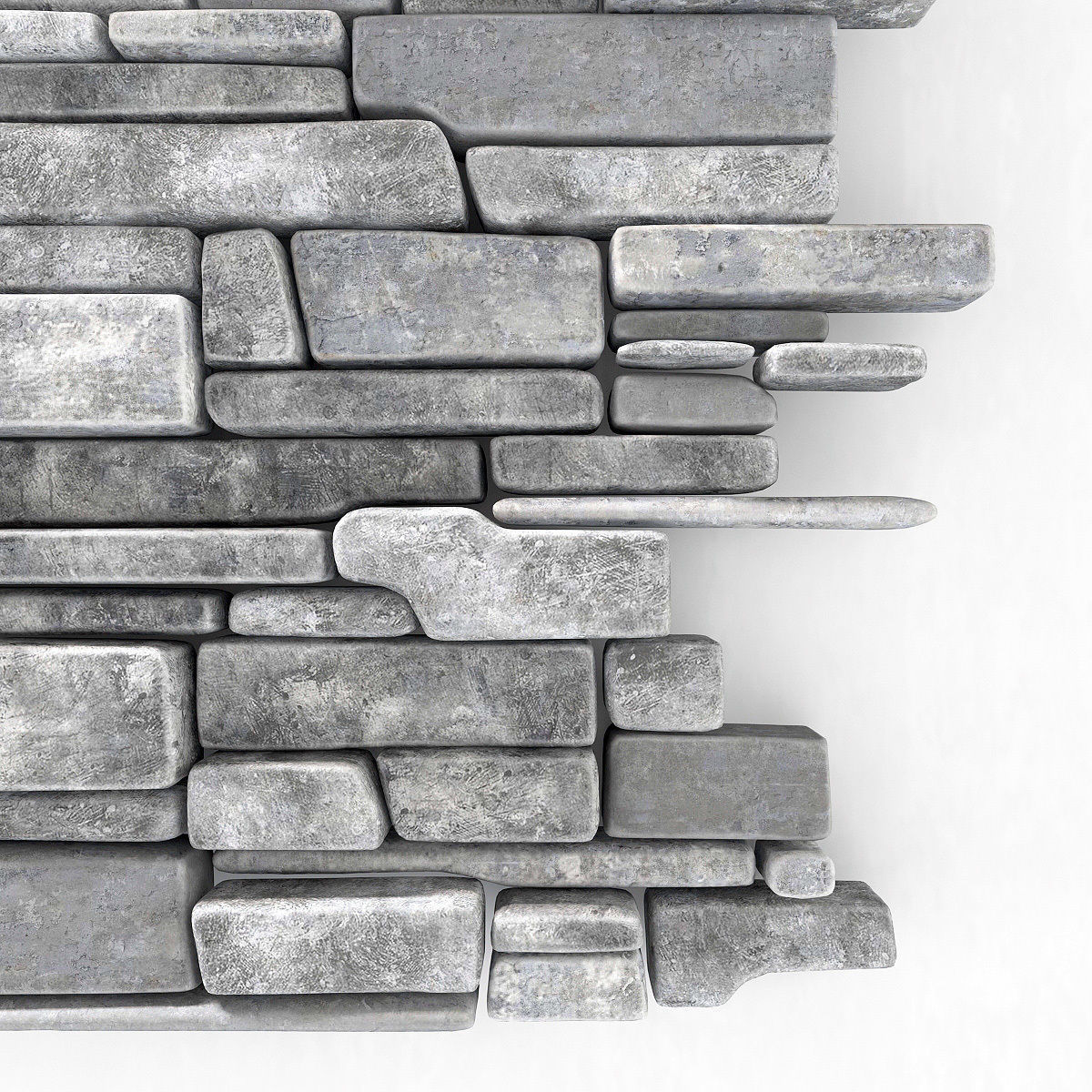 Wall stone clincer rock decor n1 3D model_16