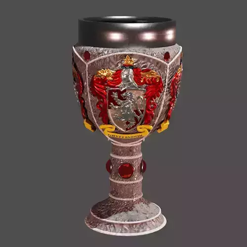 Gryffindor Goblet with Crest 3D model