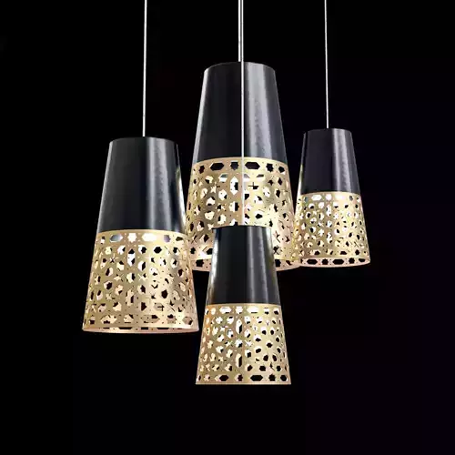 lamp  decorated with it  geometric decoration