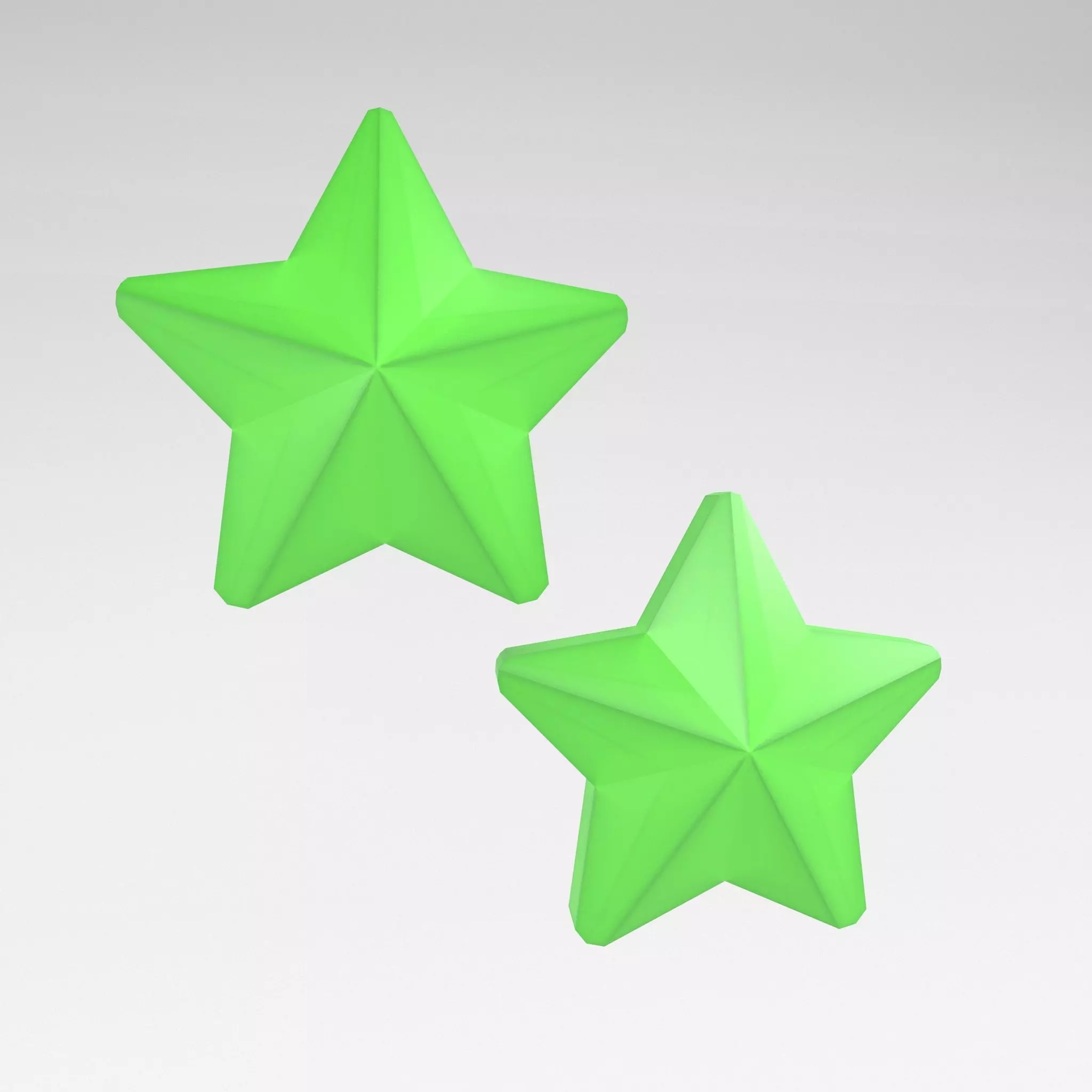 Two Star v1 001 Low-poly 3D model_0