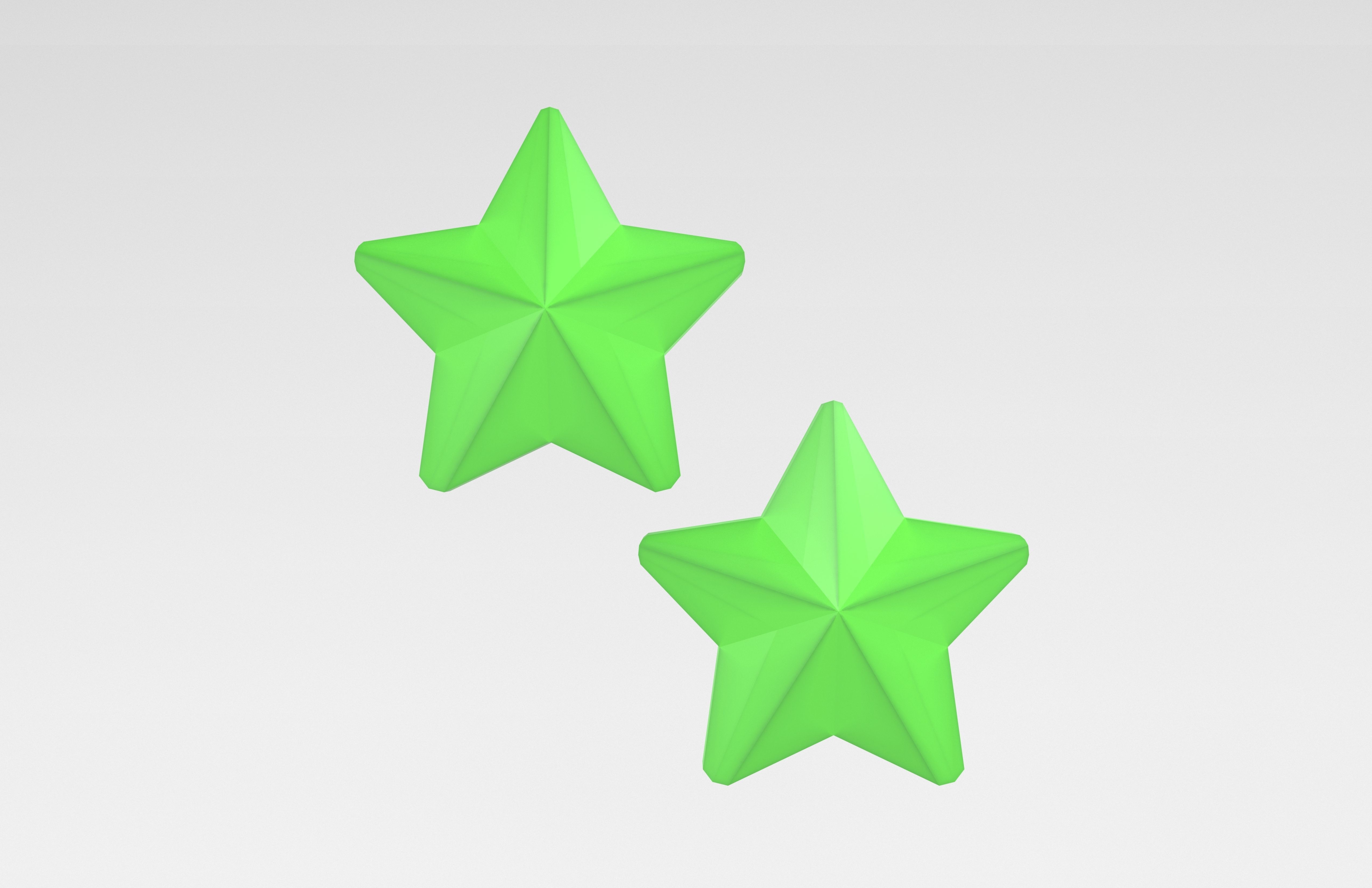 Two Star v1 001 Low-poly 3D model_1