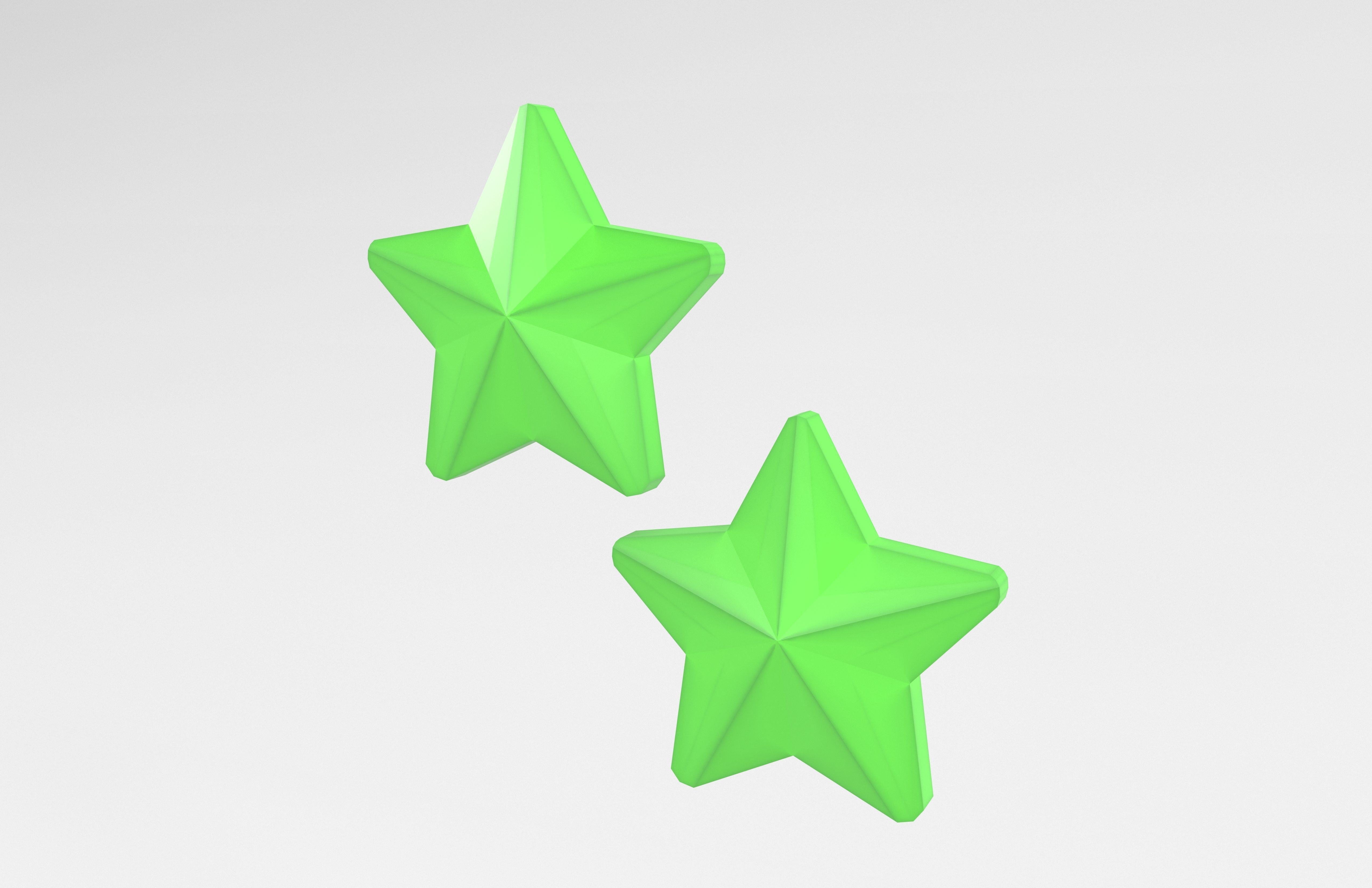 Two Star v1 001 Low-poly 3D model_2