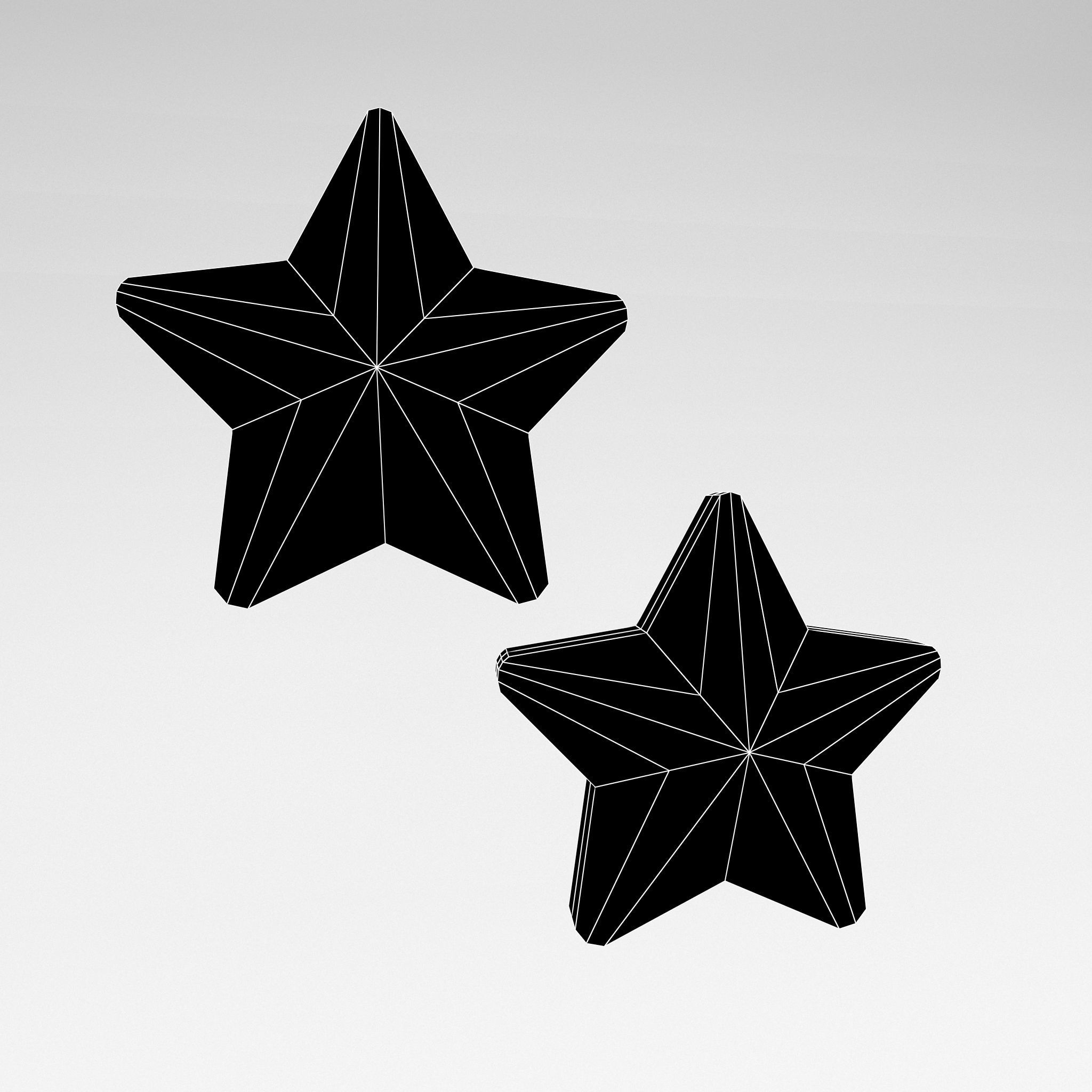 Two Star v3 001 Low-poly 3D model_4