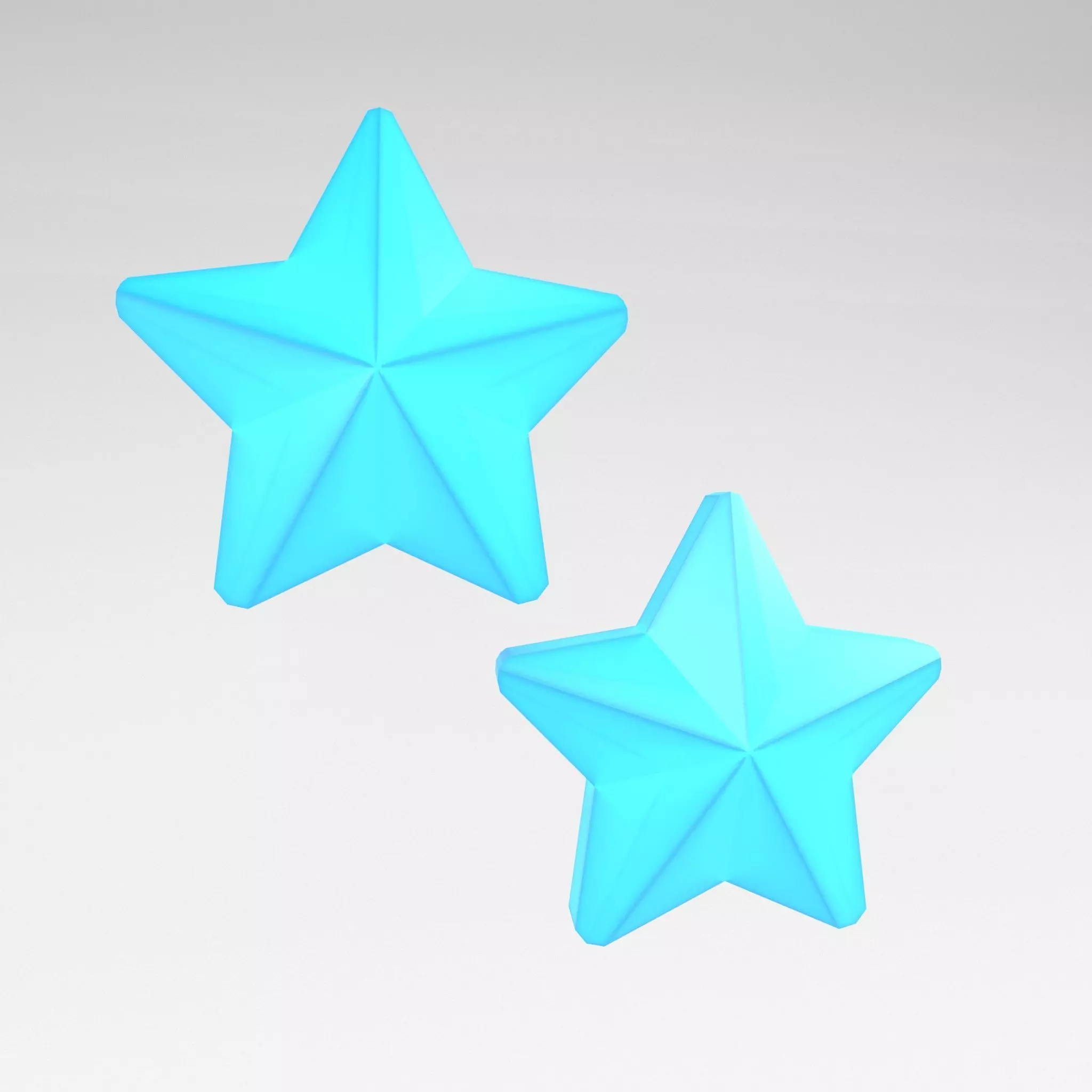 Two Star v3 001 Low-poly 3D model_0