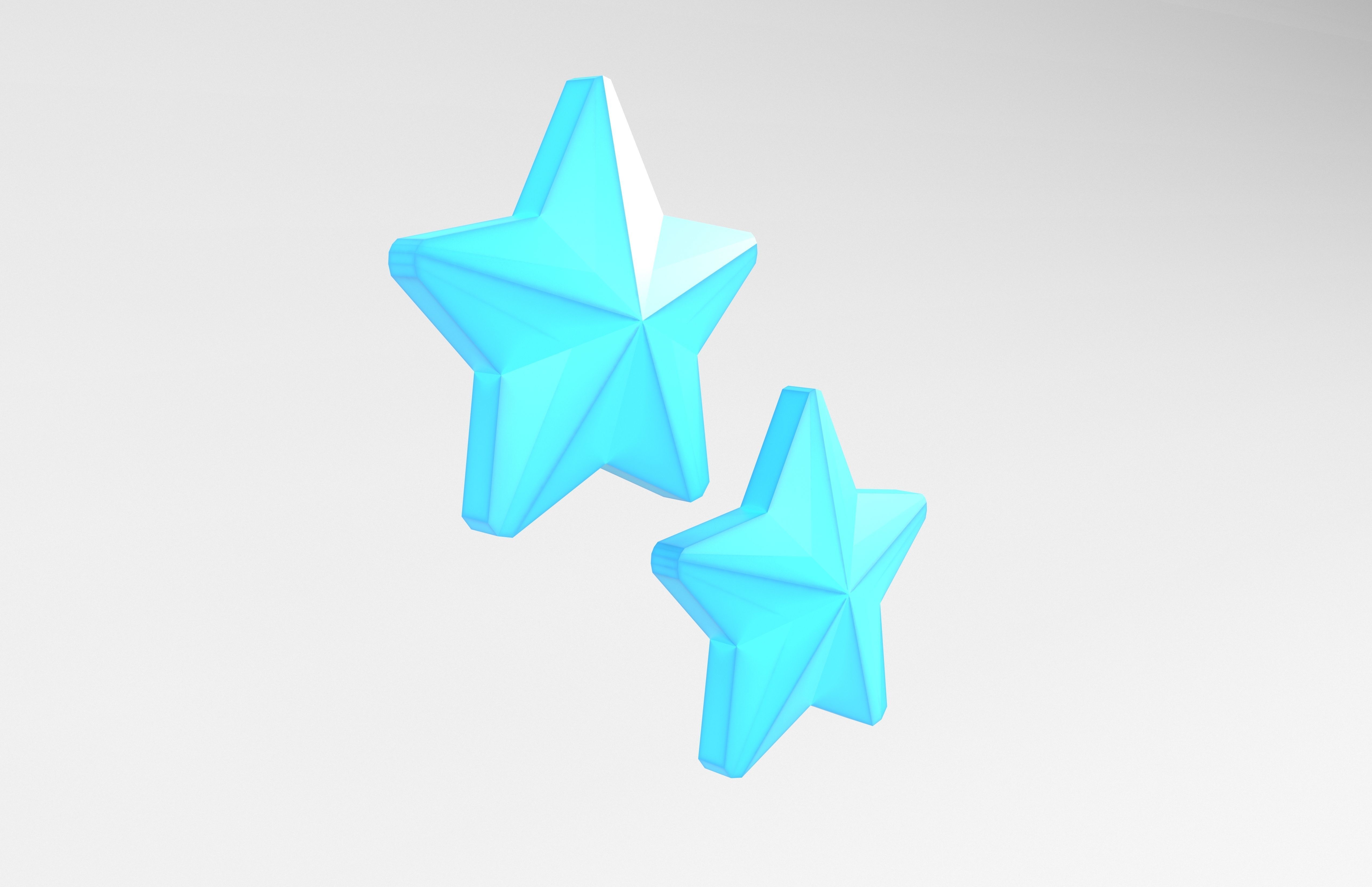 Two Star v3 001 Low-poly 3D model_1