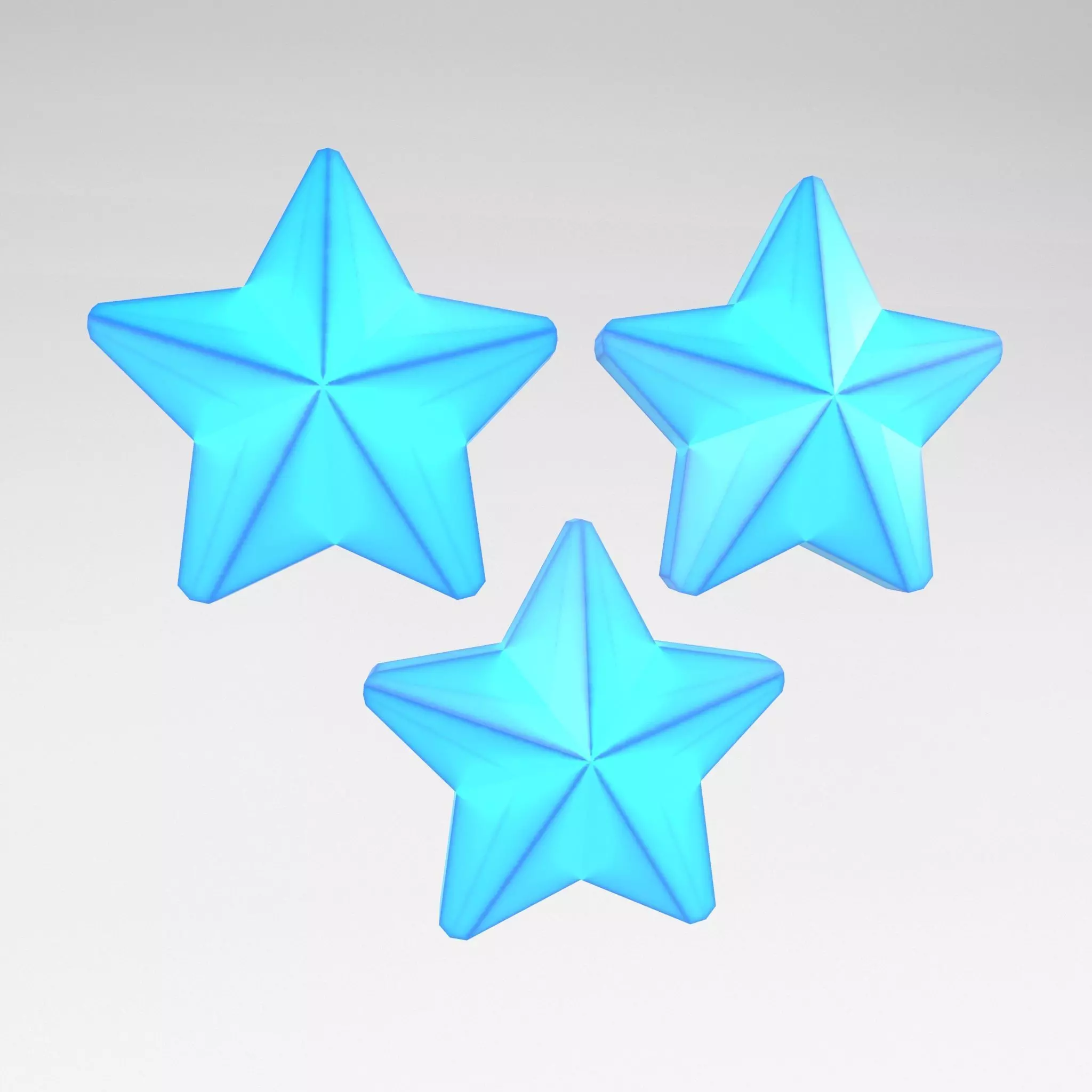 Three Star v3 001 Low-poly 3D model_0