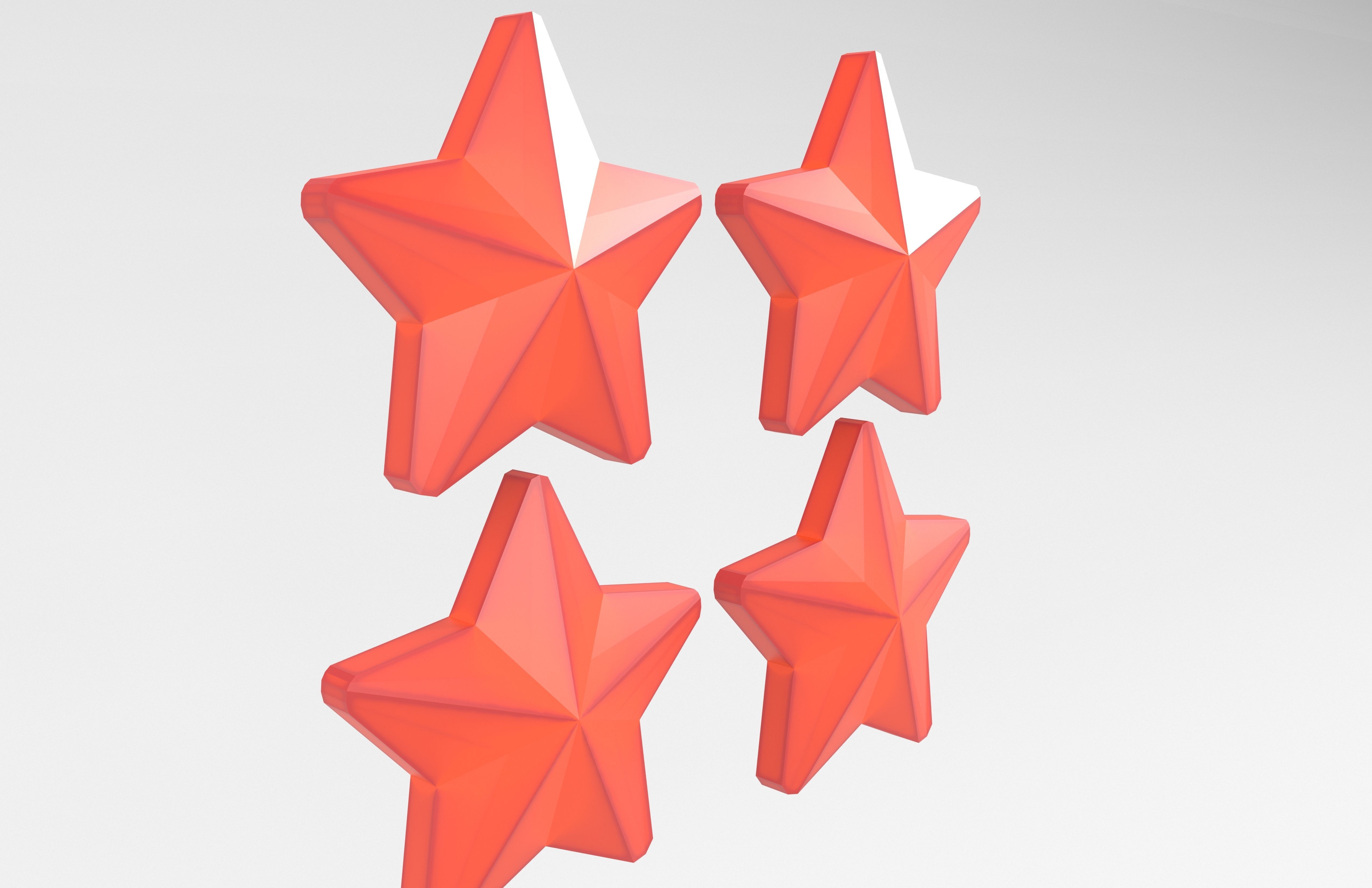 Four Star v4 001 Low-poly 3D model_3