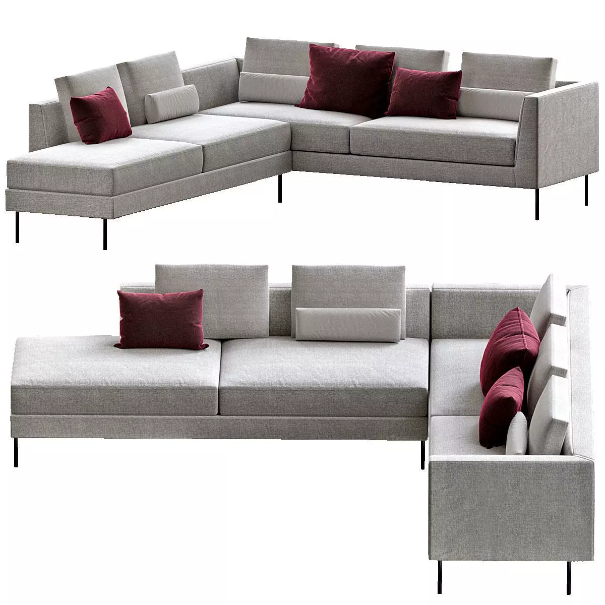 Edilportale Divano modulare DALEY 3d model Low-poly 3D model