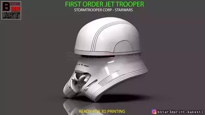 First Order JET TROOPER  Helmet - Stormtrooper Corp - STARWARS   3D print model