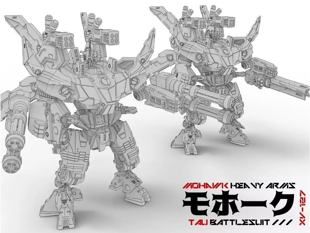 XV127 Mohawk Heavy Arms Battlesuit 3D print model_0