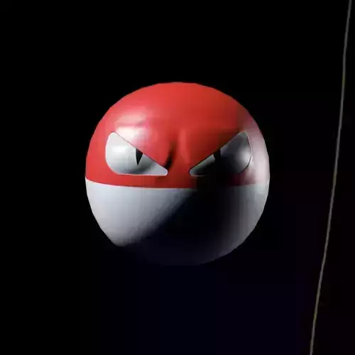 Voltorb pokemon ball with angry face