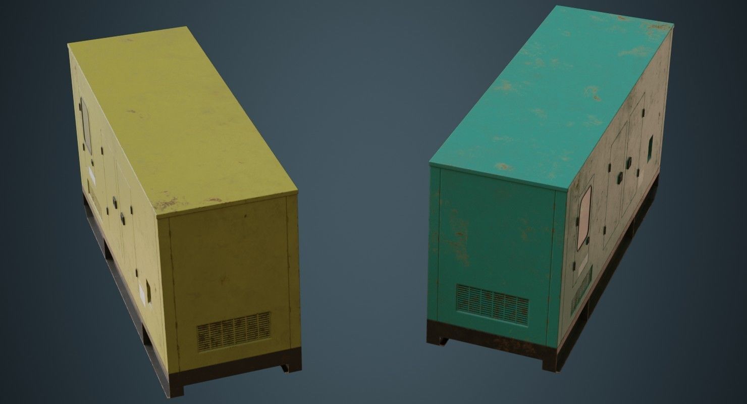 Generator 2B Low-poly 3D model_1
